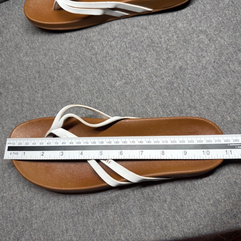Reef Thong Flip Flop Beach Sandal White Tan - Picture 7 of 7